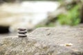 Balancing zen pebble stones outdoors Royalty Free Stock Photo