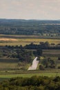 Balaton country side aerial view. Hungarian summer rural landscape