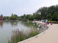 Balaton shore, peoples, water