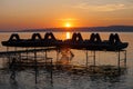 Balaton sunset Royalty Free Stock Photo