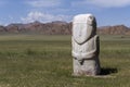 Balbal Statue in Mongolia Steppe Royalty Free Stock Photo