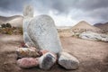 Balbal statues in Kyrgyzstan Royalty Free Stock Photo