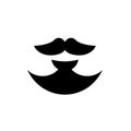Balbo style anchor beard, vector illustration design Royalty Free Stock Photo