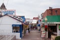 Balboa Island boardwalk near Newport harbor beach in california Royalty Free Stock Photo