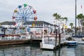 Balboa Island pier near Newport harbor beach in california Royalty Free Stock Photo