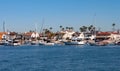 Balboa Island waterfront homes in Newport Beach California Royalty Free Stock Photo