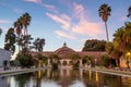 Balboa park Botanical building and pond San Diego, California Royalty Free Stock Photo
