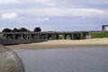 Balbriggan viaduct at the harbor Royalty Free Stock Photo