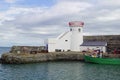 Balbriggan Lighthouse at the harbor Royalty Free Stock Photo