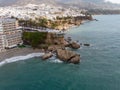 Balcon de Europa or Balcony of Europe in Nerja town on Costa del Sol, Andalucia, Spain. Royalty Free Stock Photo