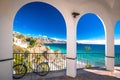 Balcon de Europa and beach in Nerja view Royalty Free Stock Photo