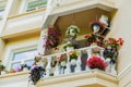 Balcon with flowers Royalty Free Stock Photo