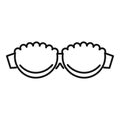 Balconette bra icon, outline style