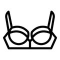 Balconette bra icon, outline style