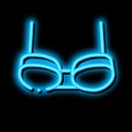 Balconette Bra neon glow icon illustration