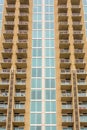 Balconies array on an apartment building Royalty Free Stock Photo