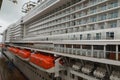 Balconies on cruise ship Royalty Free Stock Photo