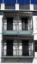 Balconies decorative railings Royalty Free Stock Photo