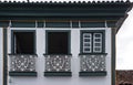 Balconies on facade in Diamantina, Brazil Royalty Free Stock Photo