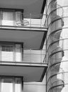 Balconies And Glass With Reflections Royalty Free Stock Photo