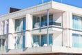 Balconies in a New Glass Wall Apartment House Royalty Free Stock Photo