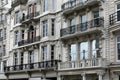 Balconies of ornate baroque style buildings Royalty Free Stock Photo