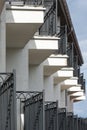 Balconies in a row Royalty Free Stock Photo