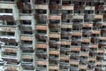 Balconies of unfinished hotel Royalty Free Stock Photo