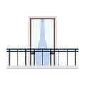 Balcony vector. free space for text.