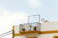 Balcony against the sky. Ibiza Royalty Free Stock Photo