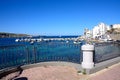 Balcony along promenade, San Pawl. Royalty Free Stock Photo