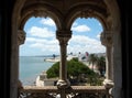 Balcony of Belem tower in Lisbon Royalty Free Stock Photo