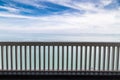 Balcony with breath-taking scenic sea view with horizon