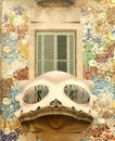 Balcony of Casa Batllo in Barcelona Royalty Free Stock Photo