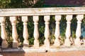 Balcony columns of stone columns Royalty Free Stock Photo