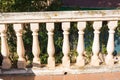 Balcony columns of stone columns Royalty Free Stock Photo