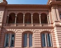 Balcony of Evita Peron - Exterior of Casa Rosada palace in Buenos Aires, Argentina