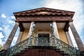 Balcony featuring intricate wrought iron railings Royalty Free Stock Photo