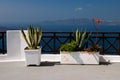 Balcony, Fira (Santorini) Royalty Free Stock Photo