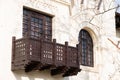 Balcony at the first level from the south side of Museum of Popular Art Prof. Dr. Nicolae Minovici from the garden of the museum