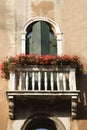 Balcony and Flowers Royalty Free Stock Photo