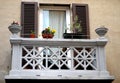 Balcony with flowers Royalty Free Stock Photo