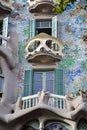 balcony in the house of the Baglio architect Gaudi. Barcelona