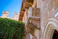 Balcony by Juliet house in Verona, Italy. Royalty Free Stock Photo