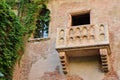 Balcony by Juliet house in Verona, Veneto region, Italy. Royalty Free Stock Photo