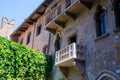 Balcony in Juliet`s  house in Verona, Italy Royalty Free Stock Photo