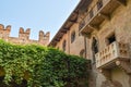 Balcony of Juliets house in city of Verona, Italy Royalty Free Stock Photo