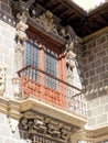 Balcony of La Madraza Palace- Nazari architecture-.Granada-Andalusia Royalty Free Stock Photo