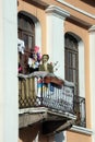 Balcony on an Old Town apartment building in Quito, Ecuador