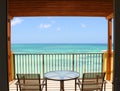 Balcony with the ocean view Royalty Free Stock Photo